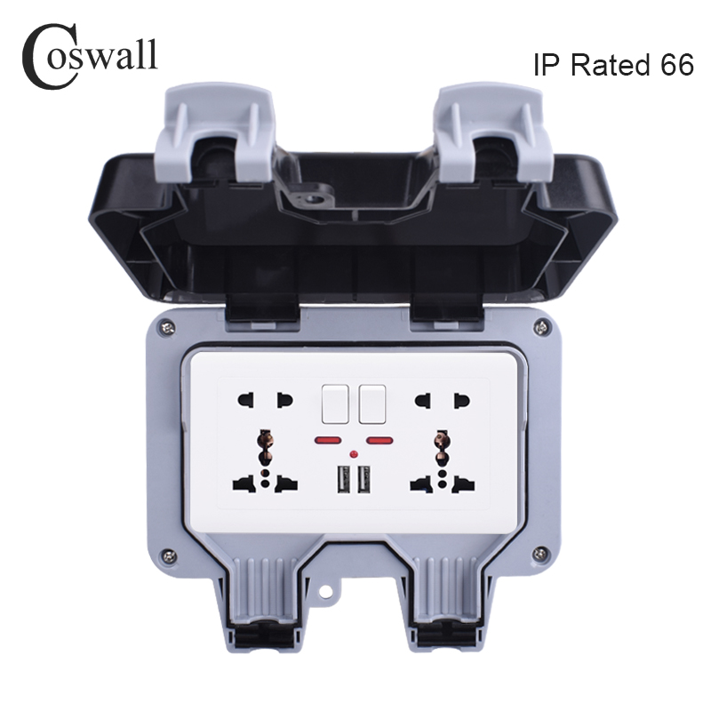 Outdoor Usb Power Adapter - Coswall IP66 Weatherproof Waterproof Outdoor BOX