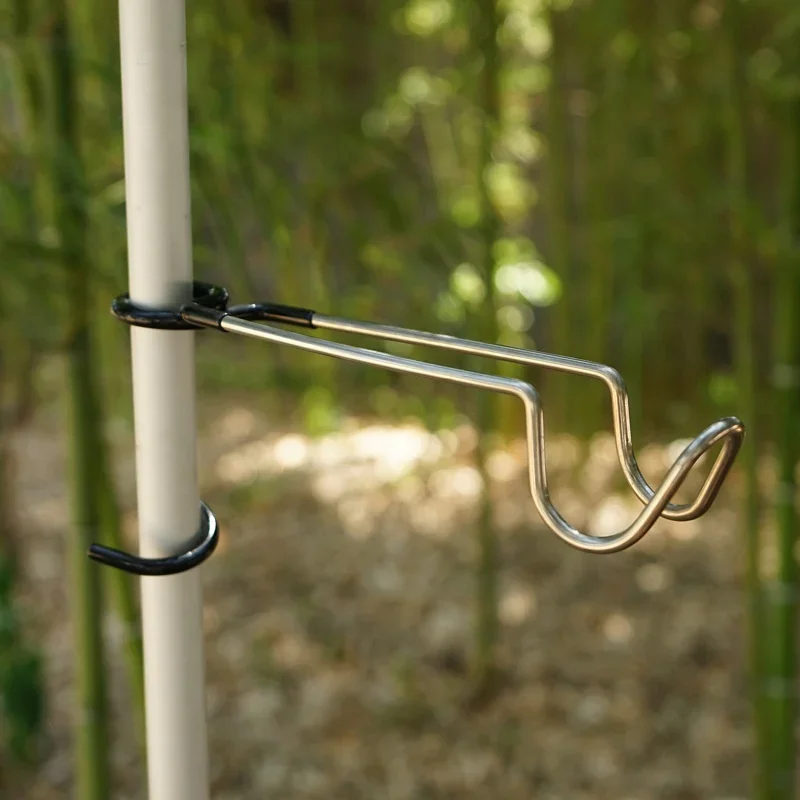 Outdoor Power Point - Portable Stainless Steel Light Stand Hook