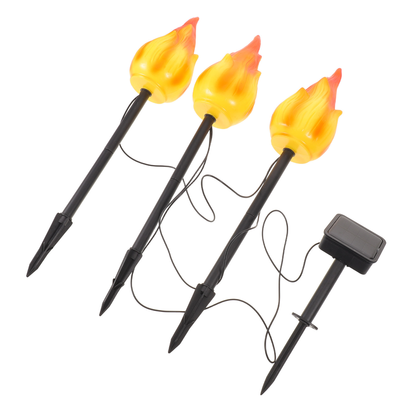 Outdoor Yard Power Stake - 3Pcs Solar Torch Lights Outdoor Flickering