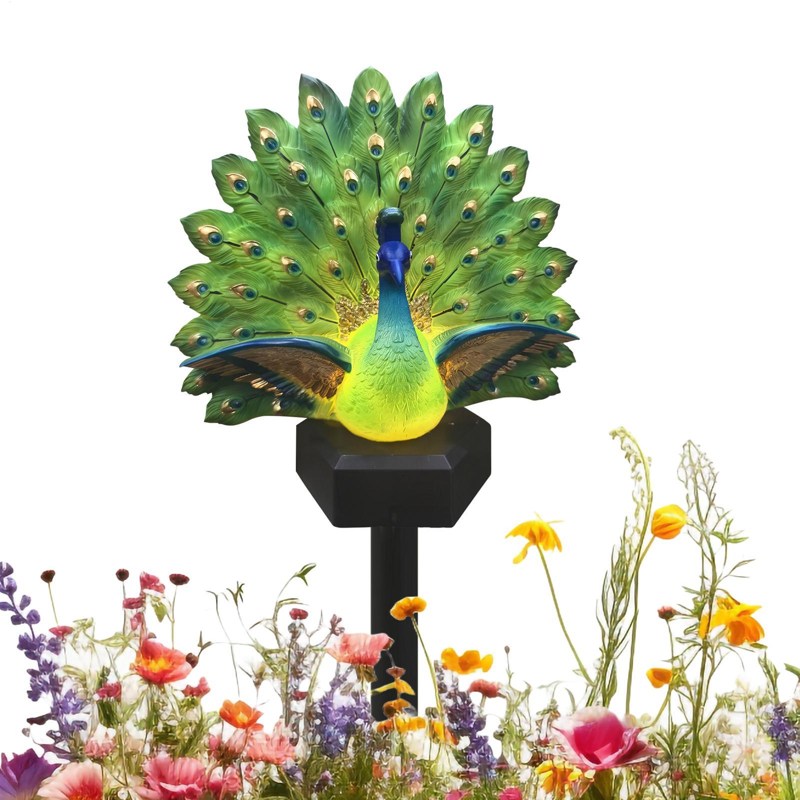 Solar Powered Bird Decor Solar - Outdoor Yard Power Stake 评论和价格