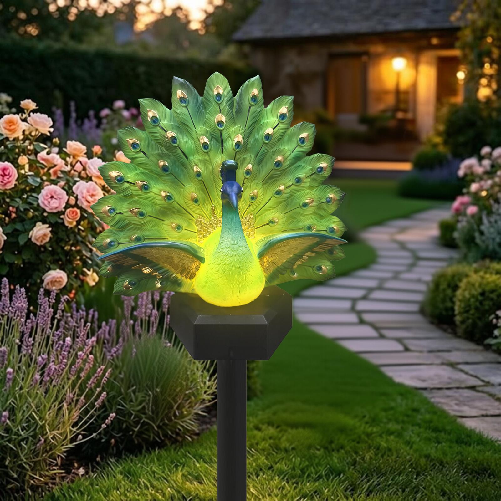 Solar Powered Bird Decor Solar - Outdoor Yard Power Stake 评论和价格