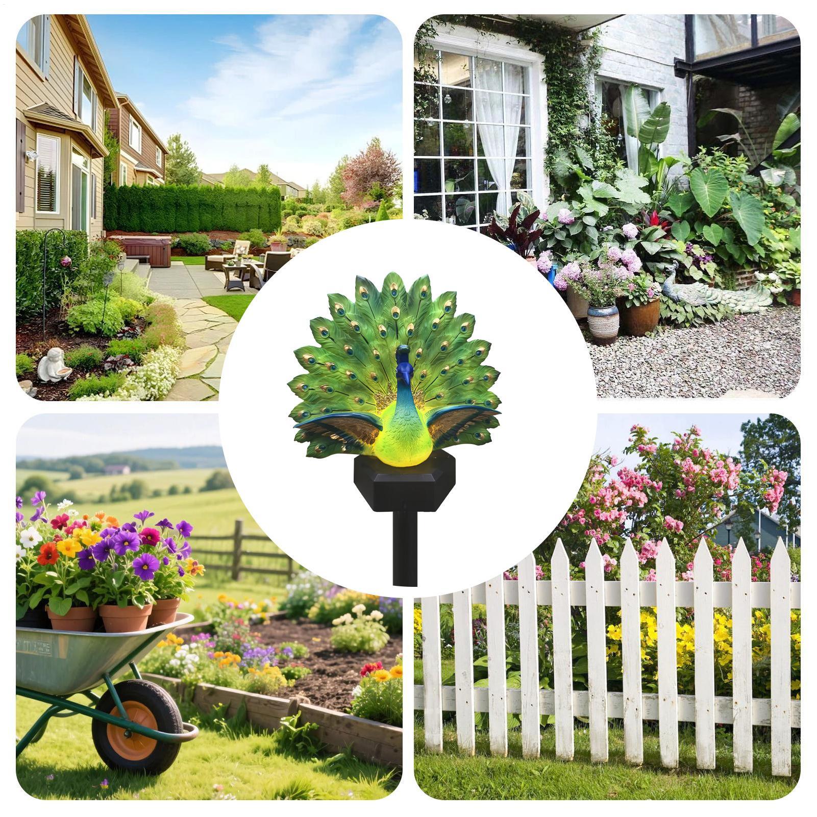 Solar Powered Bird Decor Solar - Outdoor Yard Power Stake 评论和价格