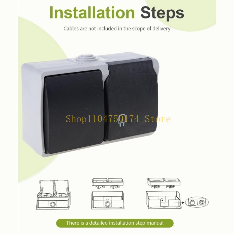 2 Gang Waterproof Outlet with  - Outdoor Power Outlet Install 评论和价格