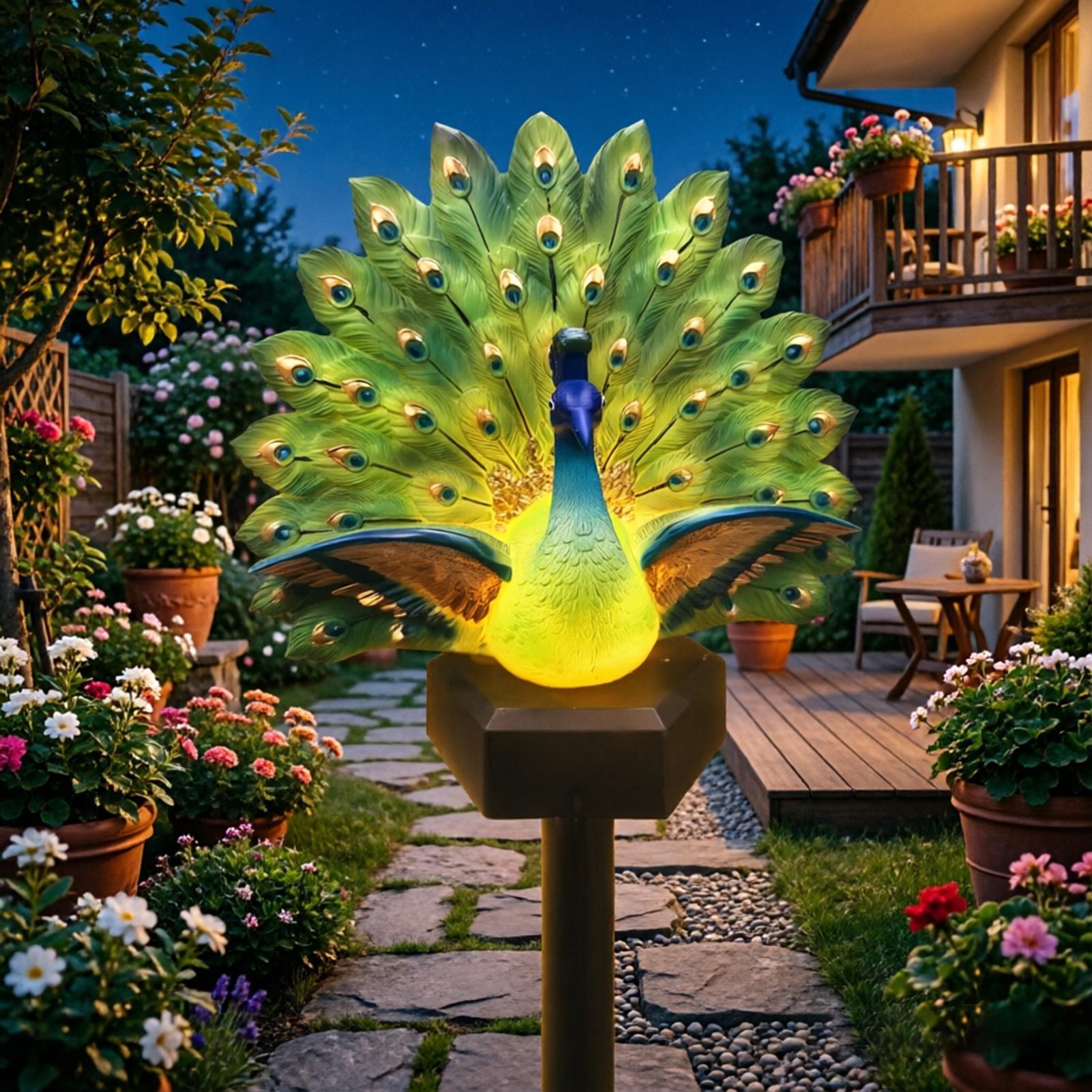 Solar Bird Garden Sculpture So - Outdoor Yard Power Stake 评论和价格