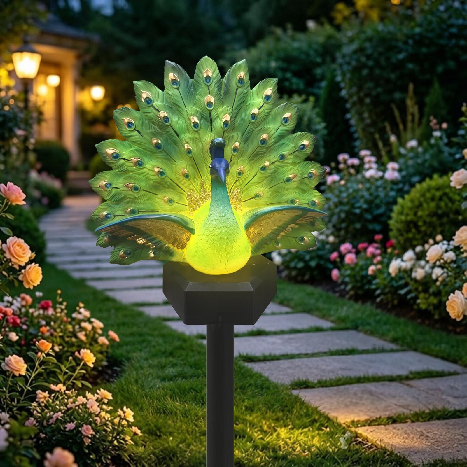 Solar Bird Garden Sculpture So - Outdoor Yard Power Stake 评论和价格