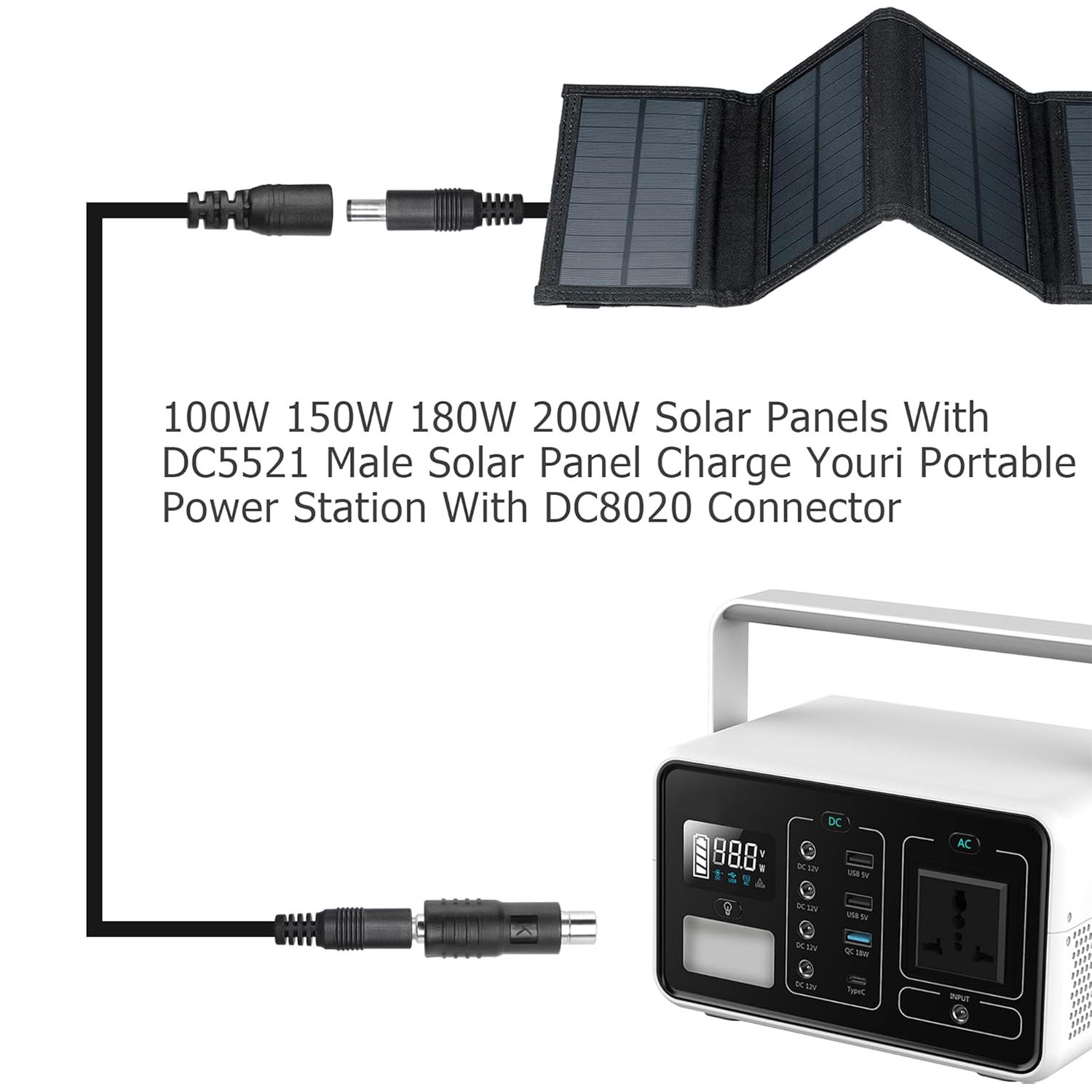 DC Power 5.5mm X 2.1mm Female  - Portable Generator Inverter 评论和价格