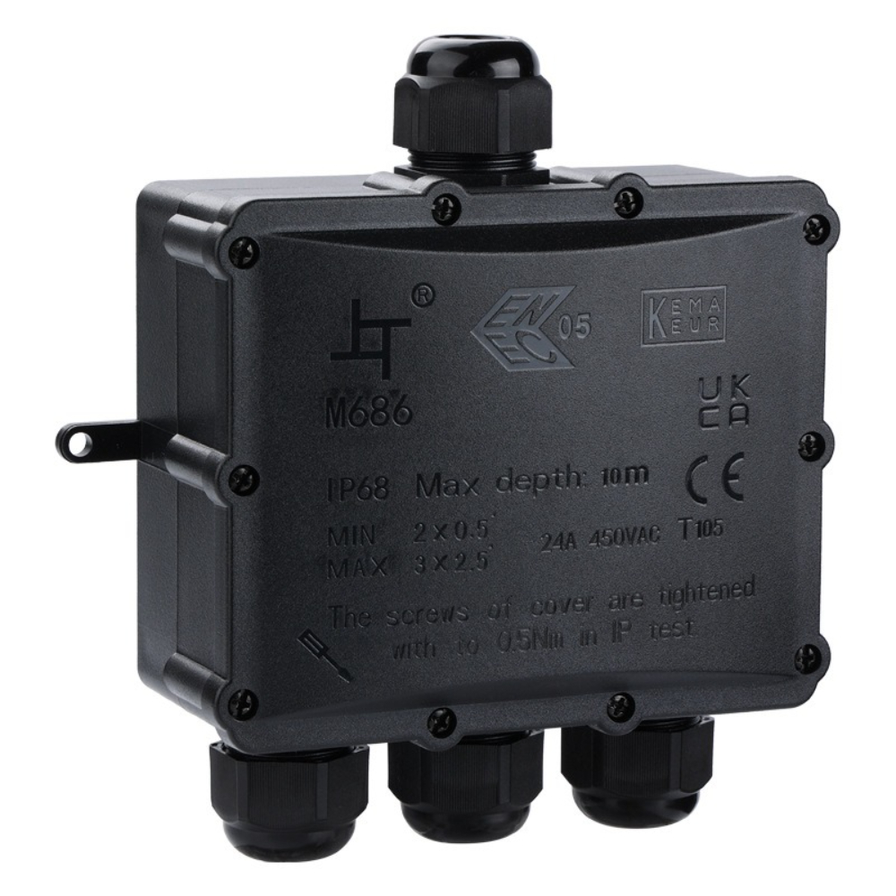 4Way 1In3Out IP68 Waterproof 4 - Outdoor Power Junction Box 评论和价格