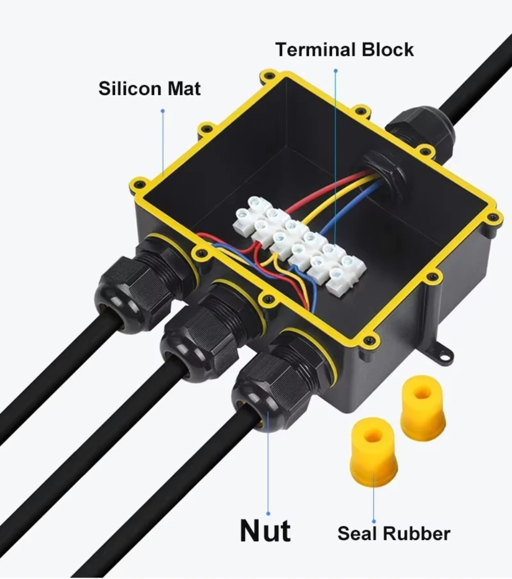 4Way 1In3Out IP68 Waterproof 4 - Outdoor Power Junction Box 评论和价格