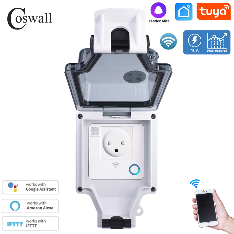 Coswall Tuya Wifi IP66 Waterpr - Outdoor Power Point 评论和价格