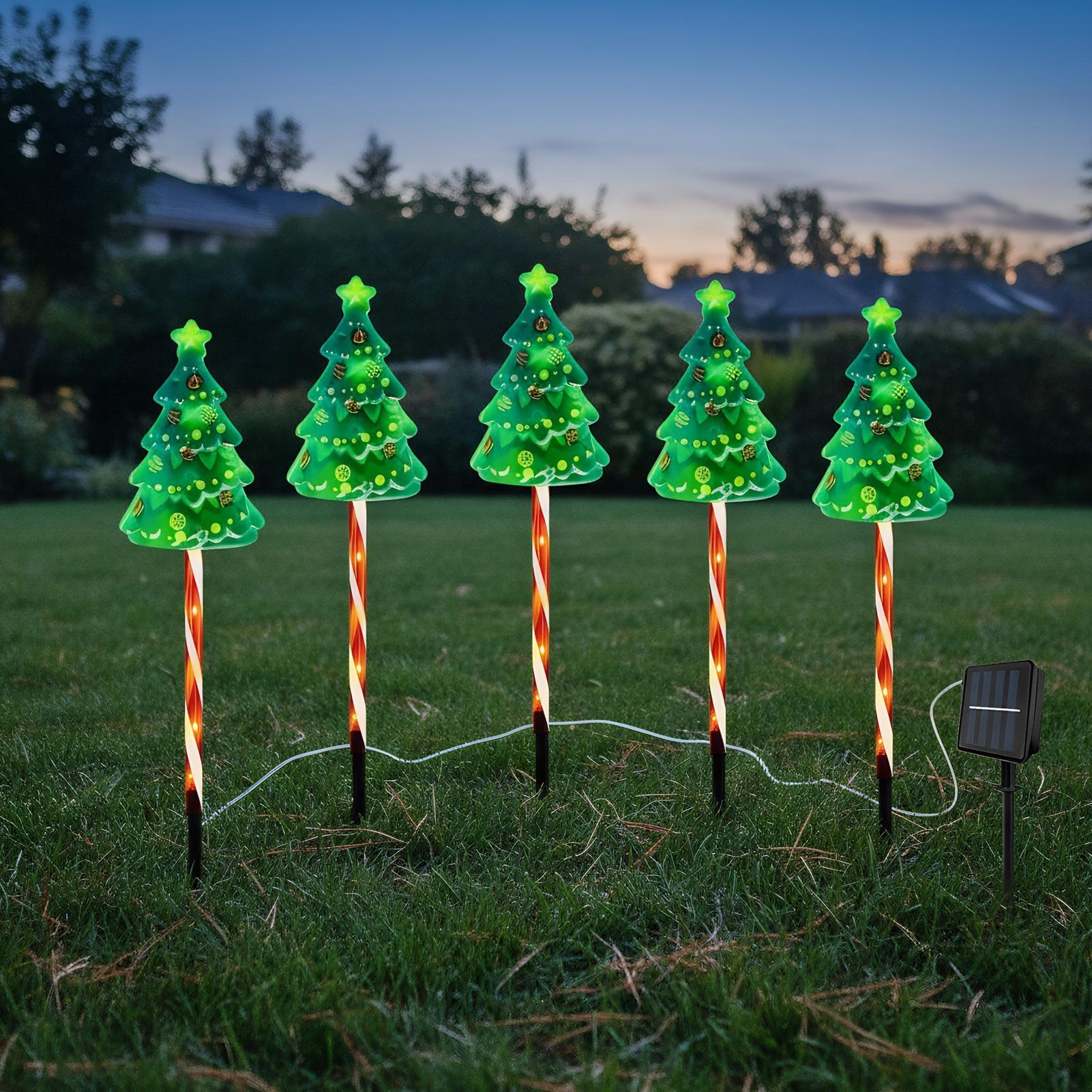 Christmas Tree Driveway Light  - Outdoor Yard Power Stake 评论和价格