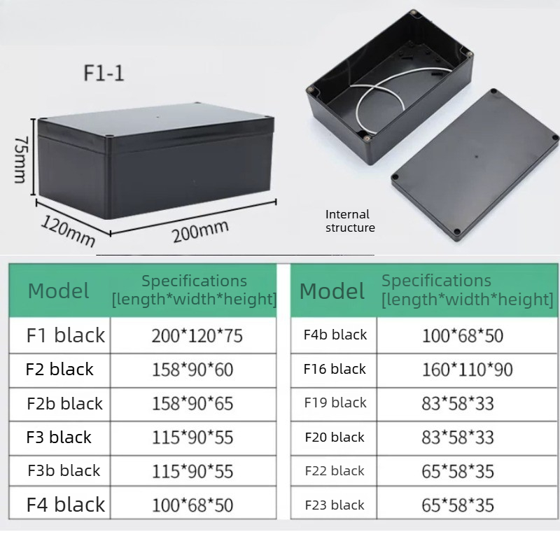 Type F Black Waterproof Juncti - Outdoor Power Junction Box 评论和价格
