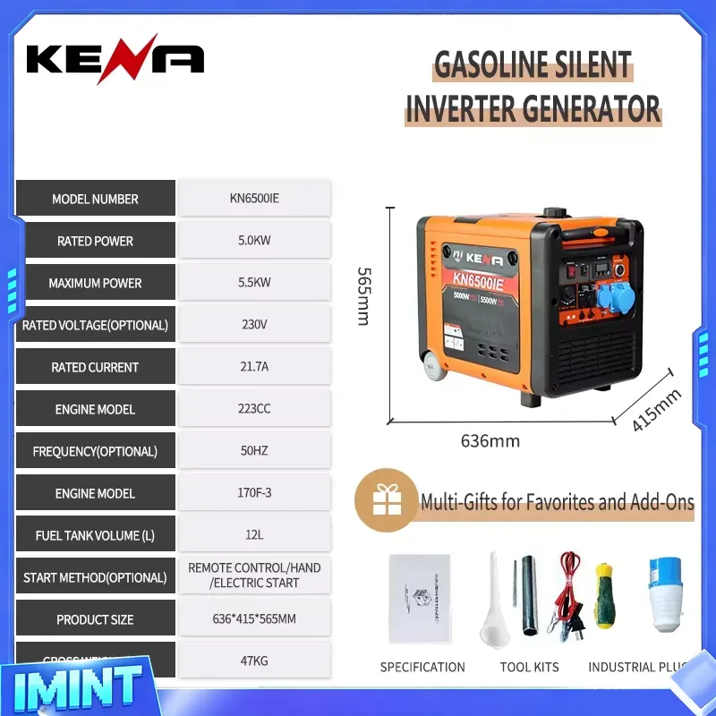 3.5kW 6.5kW Dual-Fuel LPG/CNG  - Portable Generator Inverter 评论和价格