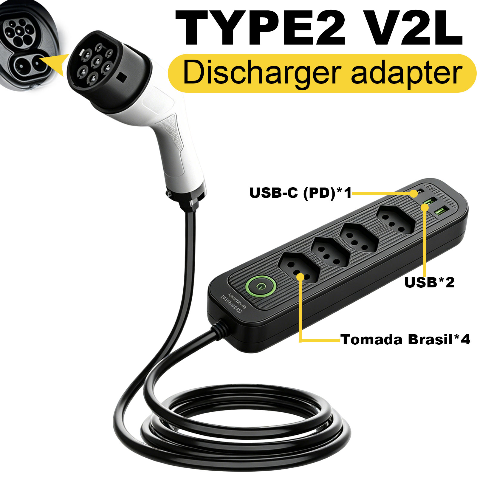 Type2 V2L Discharge Adapter 16 - Outdoor Powerwall 评论和价格