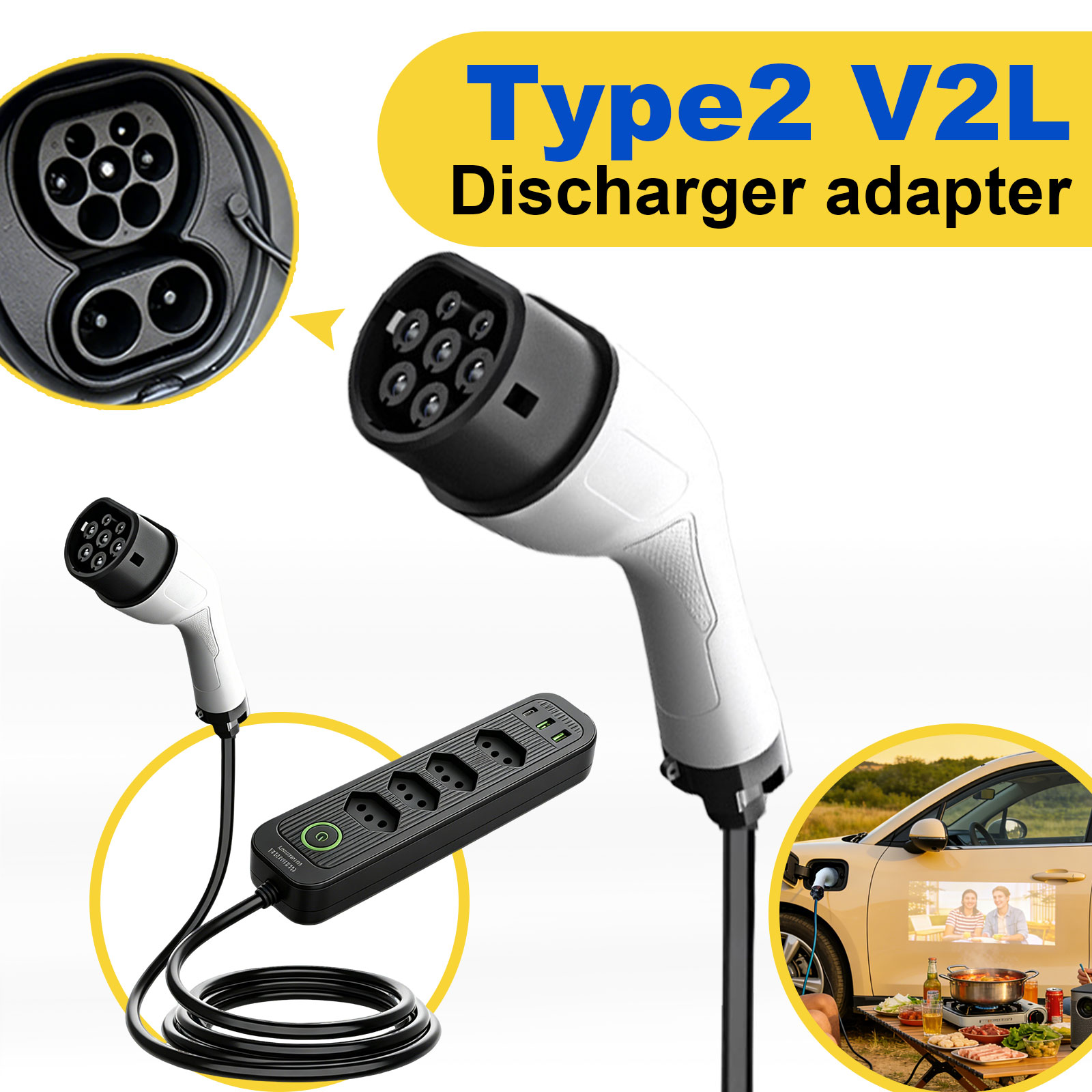 Type2 V2L Discharge Adapter 16 - Outdoor Powerwall 评论和价格