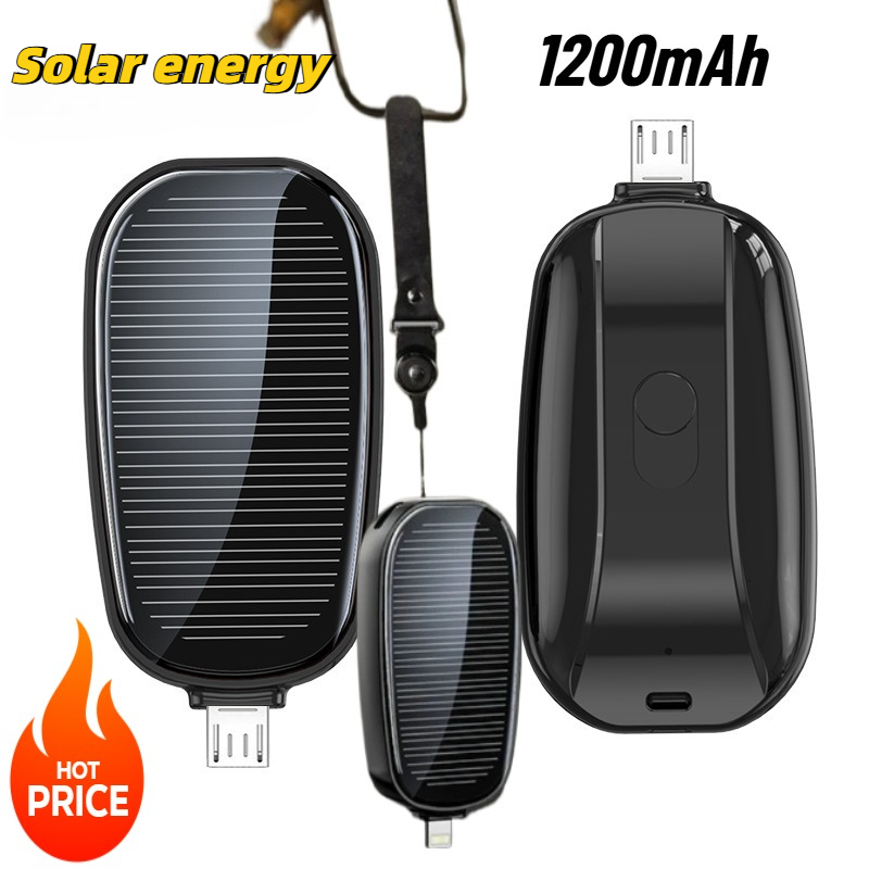 1200mAh Solar Mini Power Bank  - Outdoor Usb Power Adapter 评论和价格