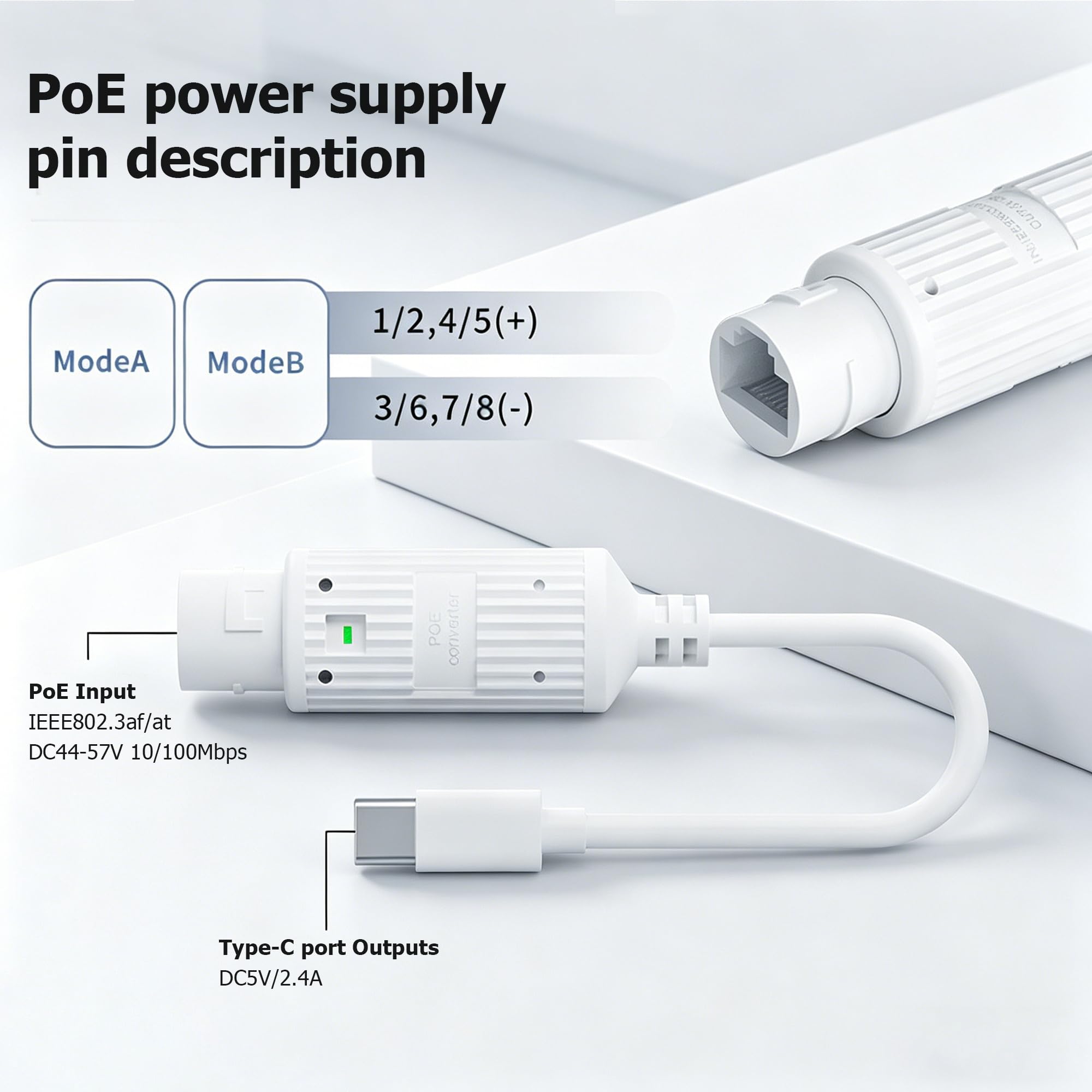 POE to USB-C Power Converter R - Outdoor Usb Power Adapter 评论和价格