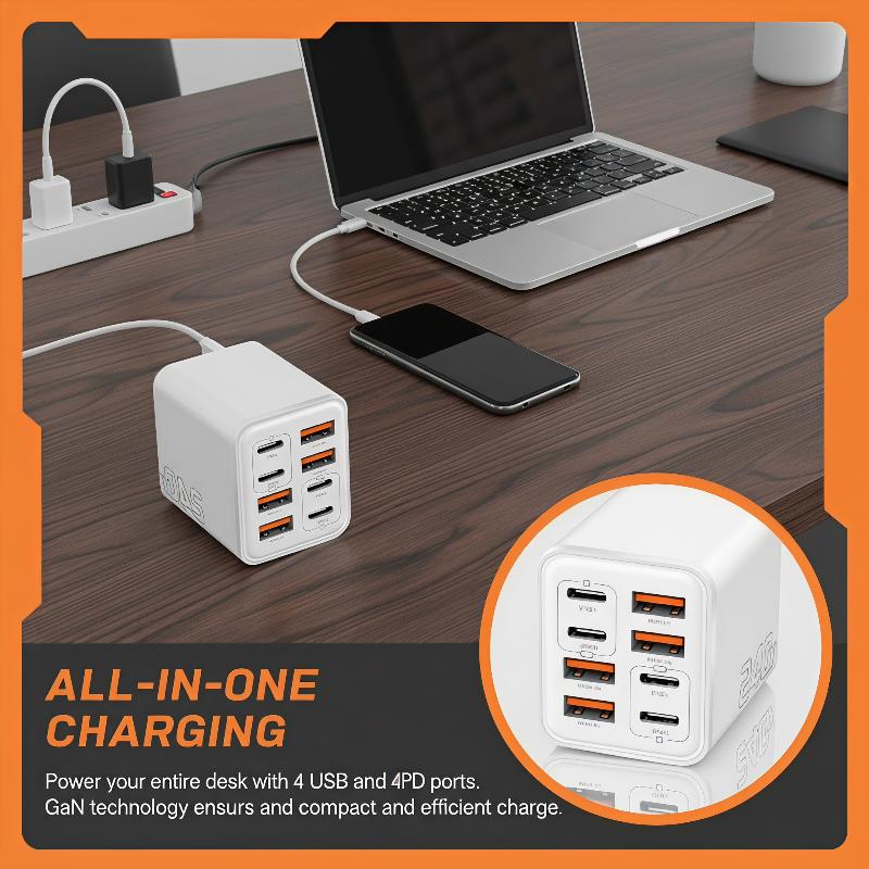 240W GaN USB C Charger 8 In 1  - Outdoor Usb Power Adapter 评论和价格