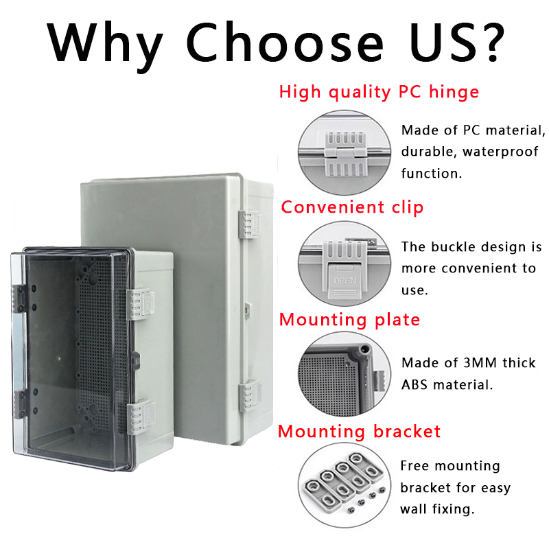 Ip66 Abs Pc Hinged Plastic Enc - Outdoor Power Junction Box 评论和价格