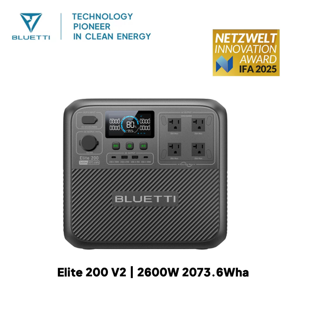 【Renew】BLUETTI Elite 200 V2 Po - Outdoor Powerwall 评论和价格