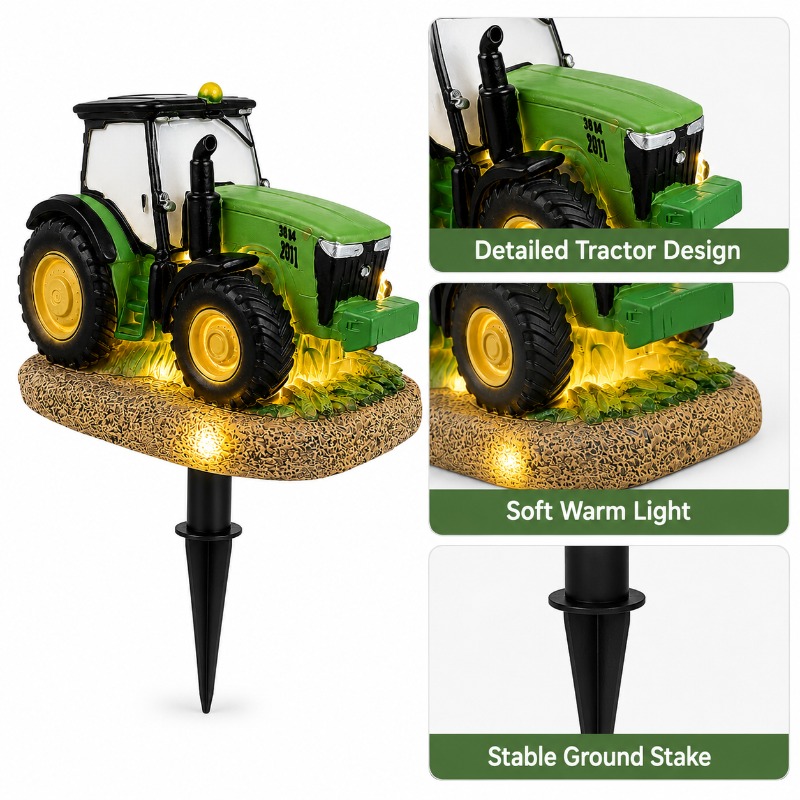 Solar Tractor Garden Stake Lig - Outdoor Yard Power Stake 评论和价格