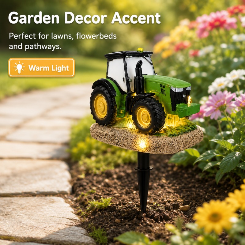 Solar Tractor Garden Stake Lig - Outdoor Yard Power Stake 评论和价格