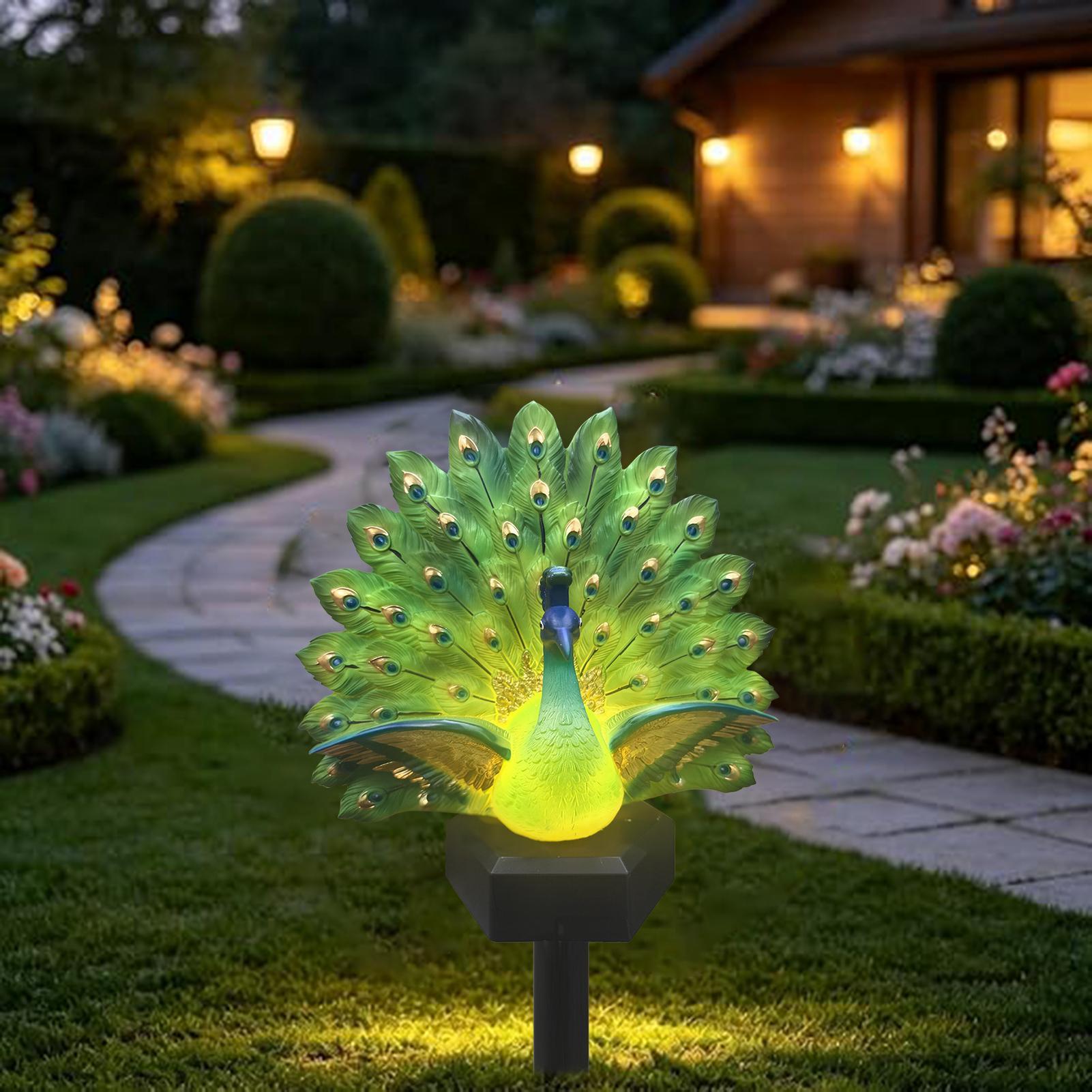 Solar Bird Garden Decor Solar  - Outdoor Yard Power Stake 评论和价格