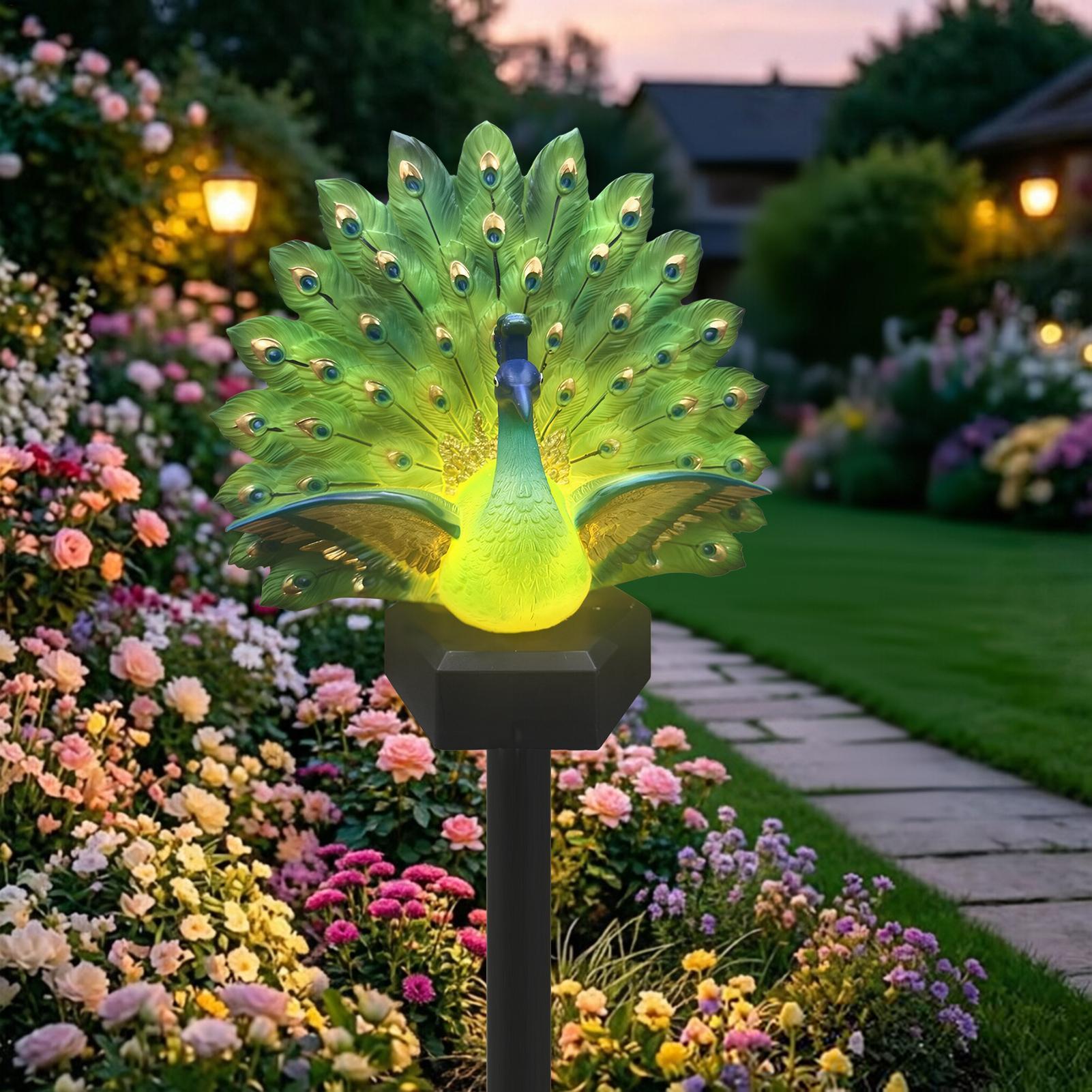 Solar Bird Garden Decor Solar  - Outdoor Yard Power Stake 评论和价格