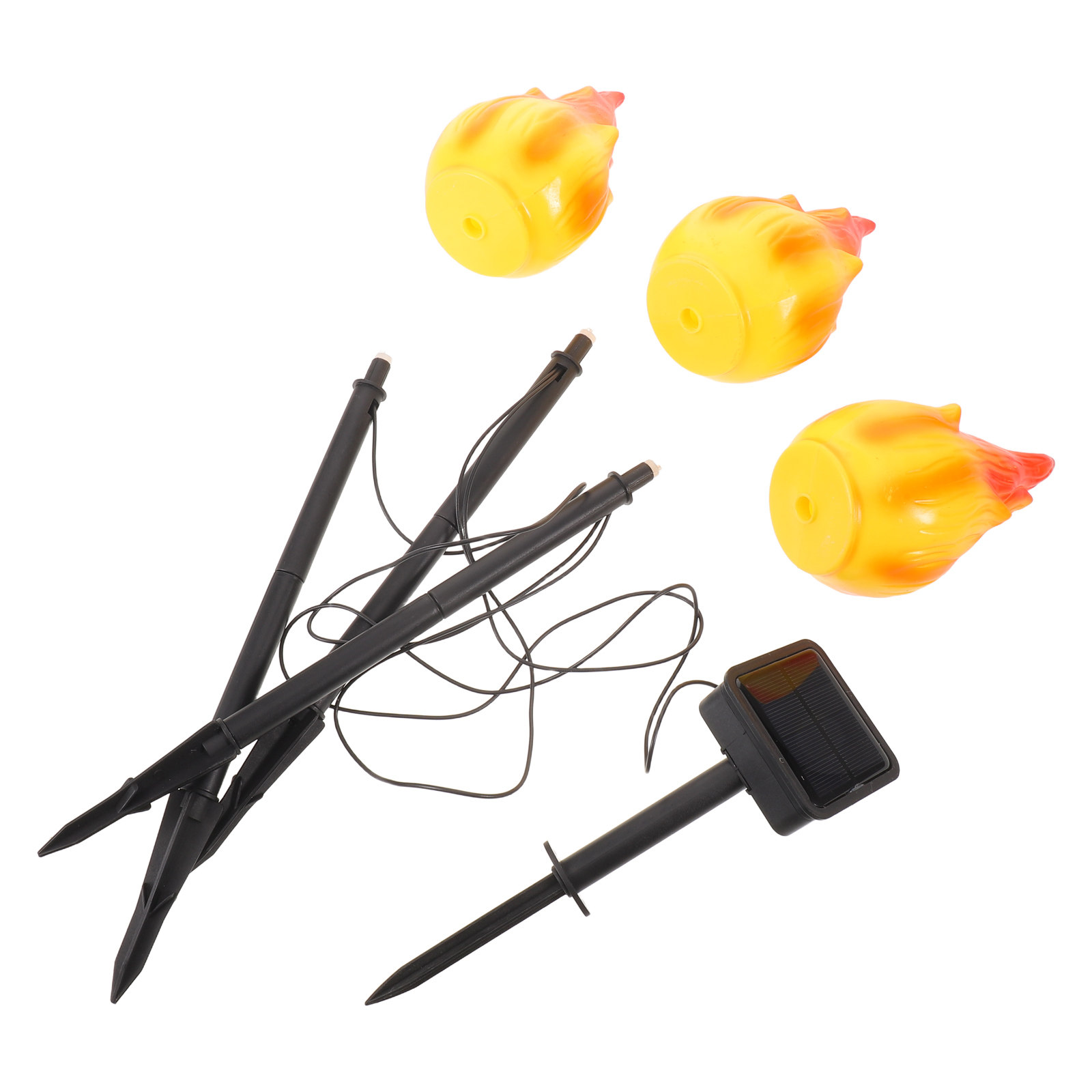 3Pcs Solar Torch Lights Outdoo - Outdoor Yard Power Stake 评论和价格