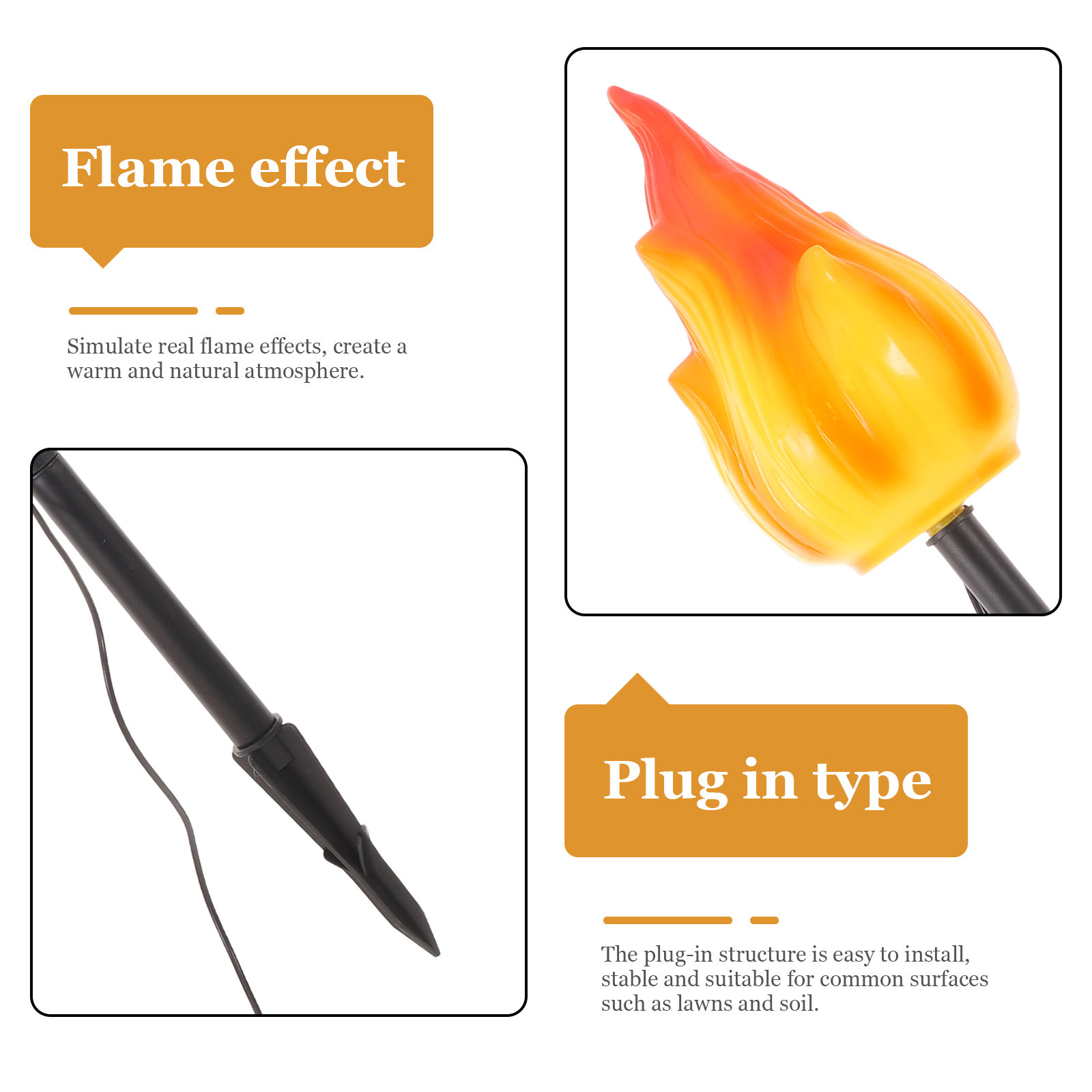 3Pcs Solar Torch Lights Outdoo - Outdoor Yard Power Stake 评论和价格