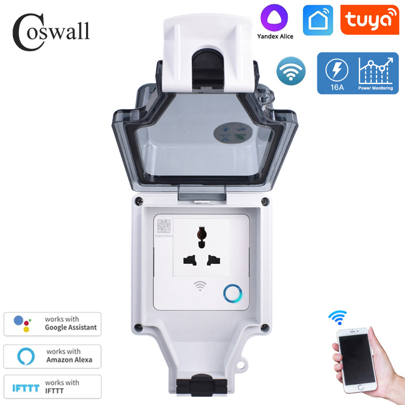 Coswall Tuya Wifi Voice Contro - Outdoor Power Point 评论和价格
