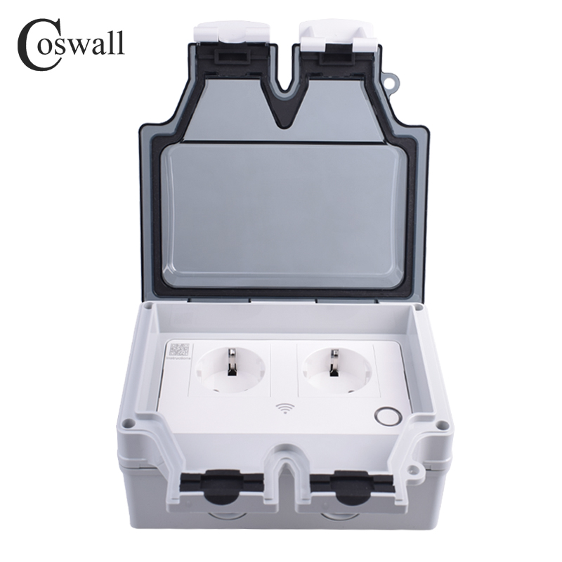 Coswall Tuya Wifi Voice Contro - Outdoor Power Point 评论和价格